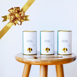 three tea canisters bundle for christmas