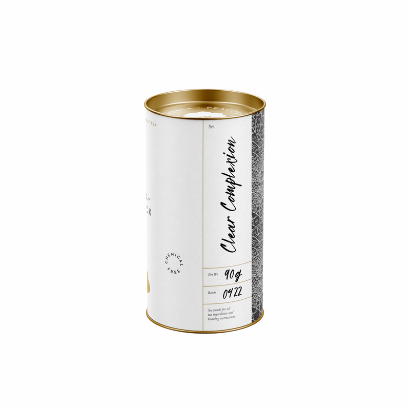 clear complexion tea canister
