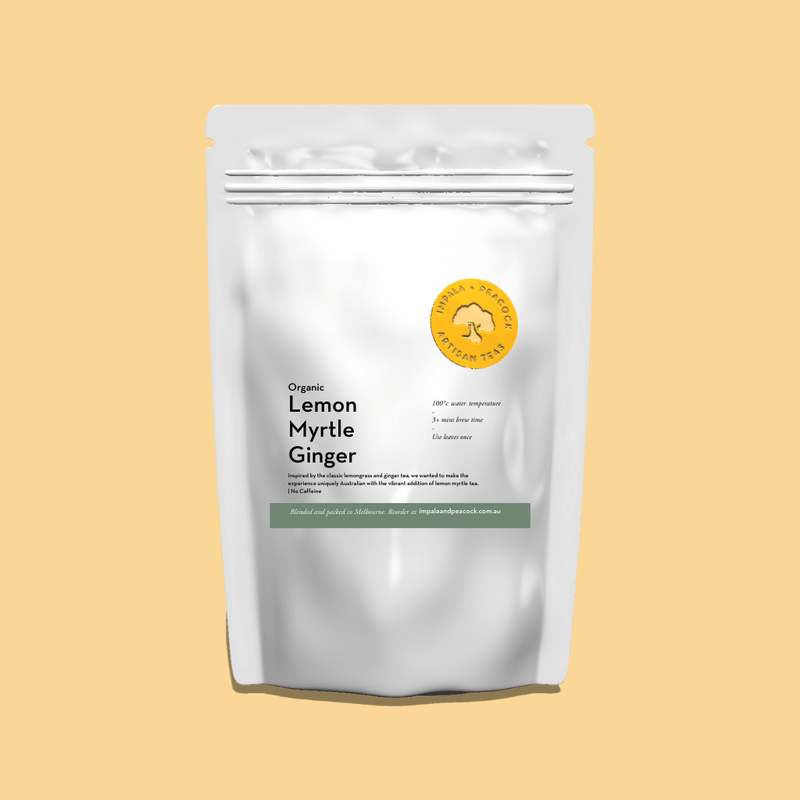 lemon myrtle ginger tea refill pouch 