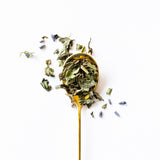 Peppermint tea with lemongrass, spearmint, lemon verbena, sweet lemon balm, and lavender
