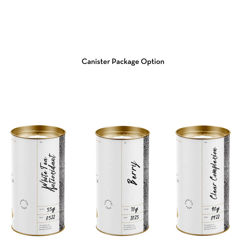 Three canisters for clear skin tea gift set