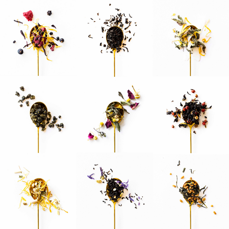 selection of 9 teas
