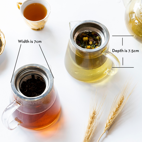 tea stainless steel strainer width 7cm and height is 7.5cm